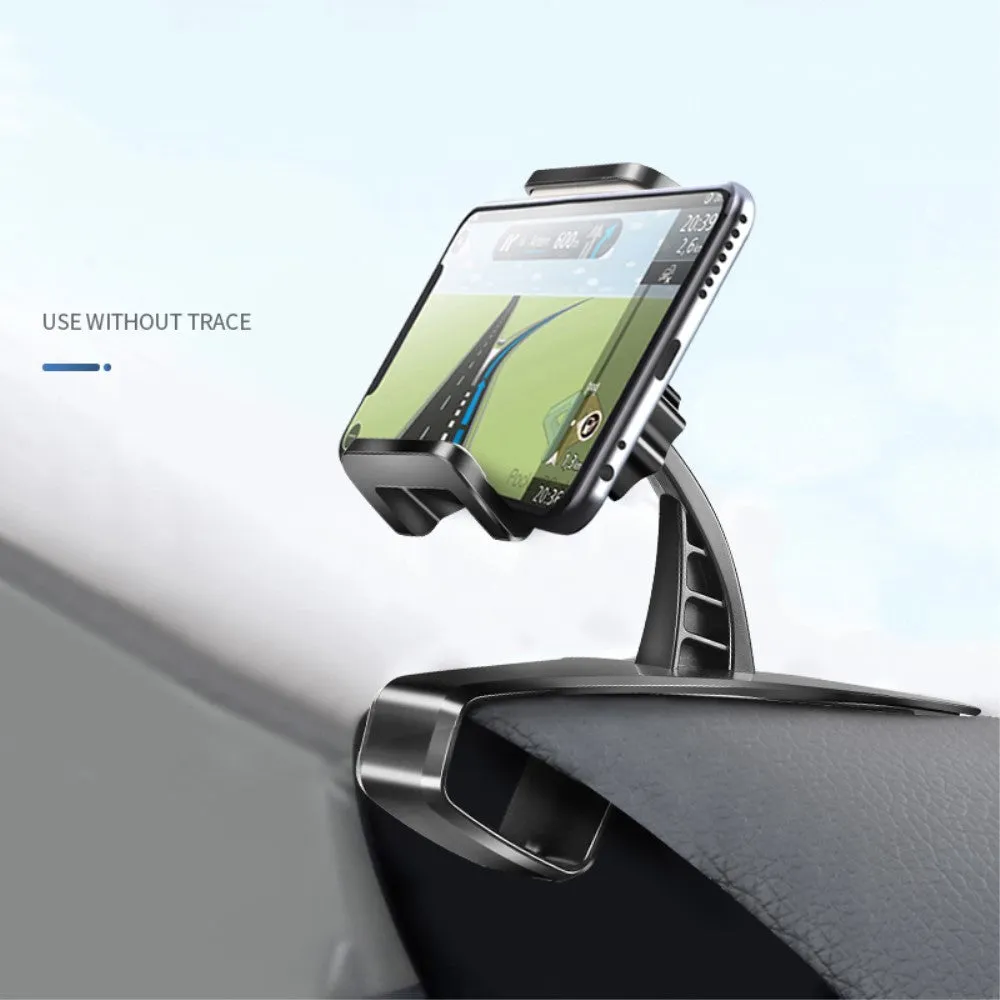 3 in 1 Car GPS Smartphone Holder: Dashboard / Visor Clamp   AC Grid Clip for Allview P10 Style (2018) - Black