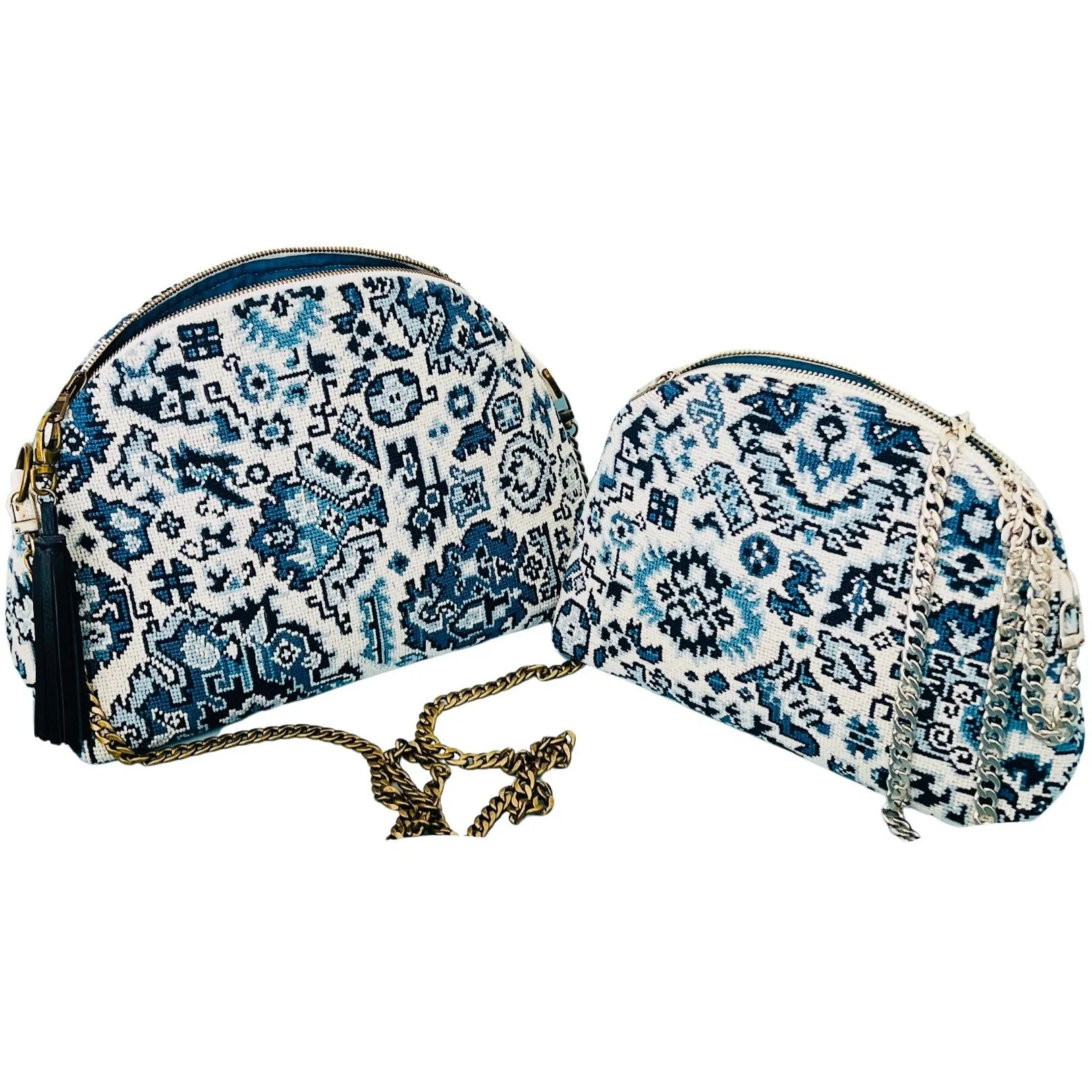 Blue Porcelain Needlepoint Purse