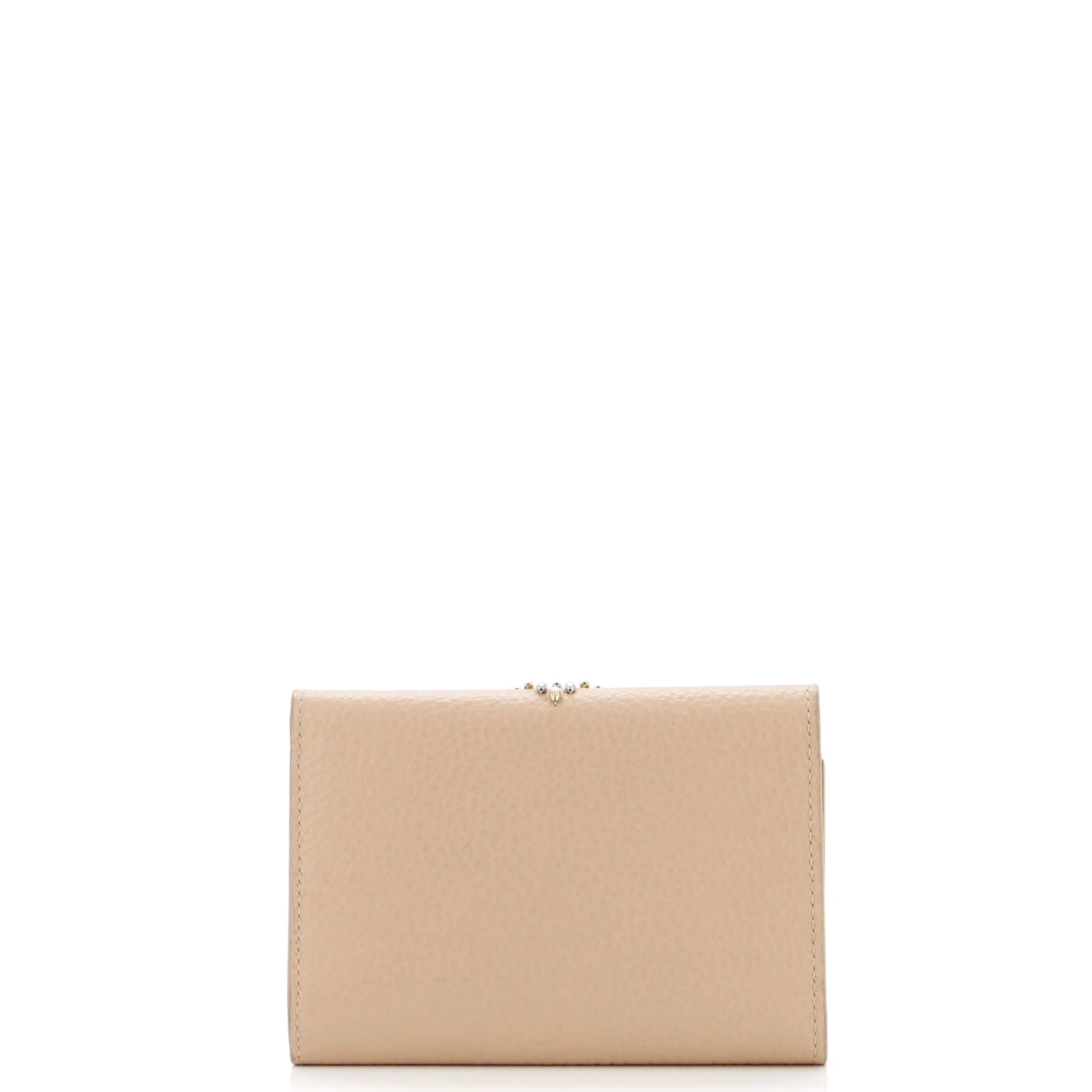 Capucines Wallet Leather with Embellished Detail Compact