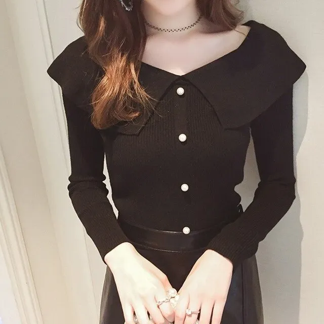 Casual Long-Sleeved Sweet Sweater