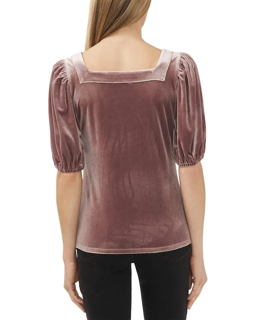 Cece Square Neck Short Puff Sleeve Top