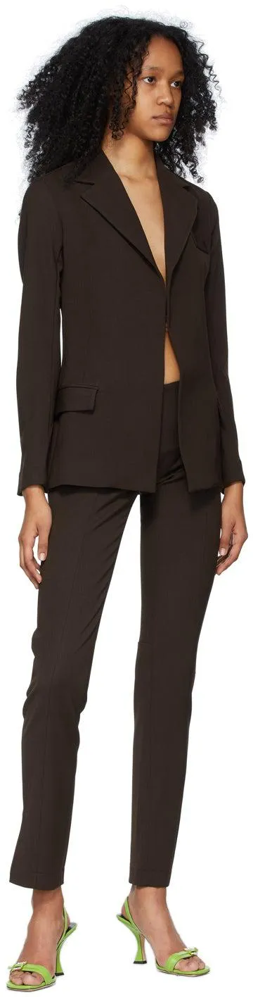 Christopher Esber Brown Paneled Slim Trousers