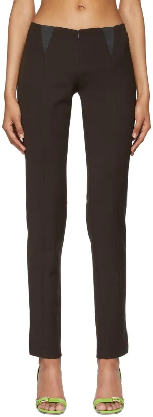Christopher Esber Brown Paneled Slim Trousers