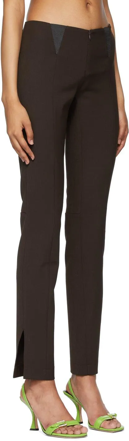 Christopher Esber Brown Paneled Slim Trousers