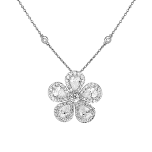 Classic Flower Medium Diamond Necklace