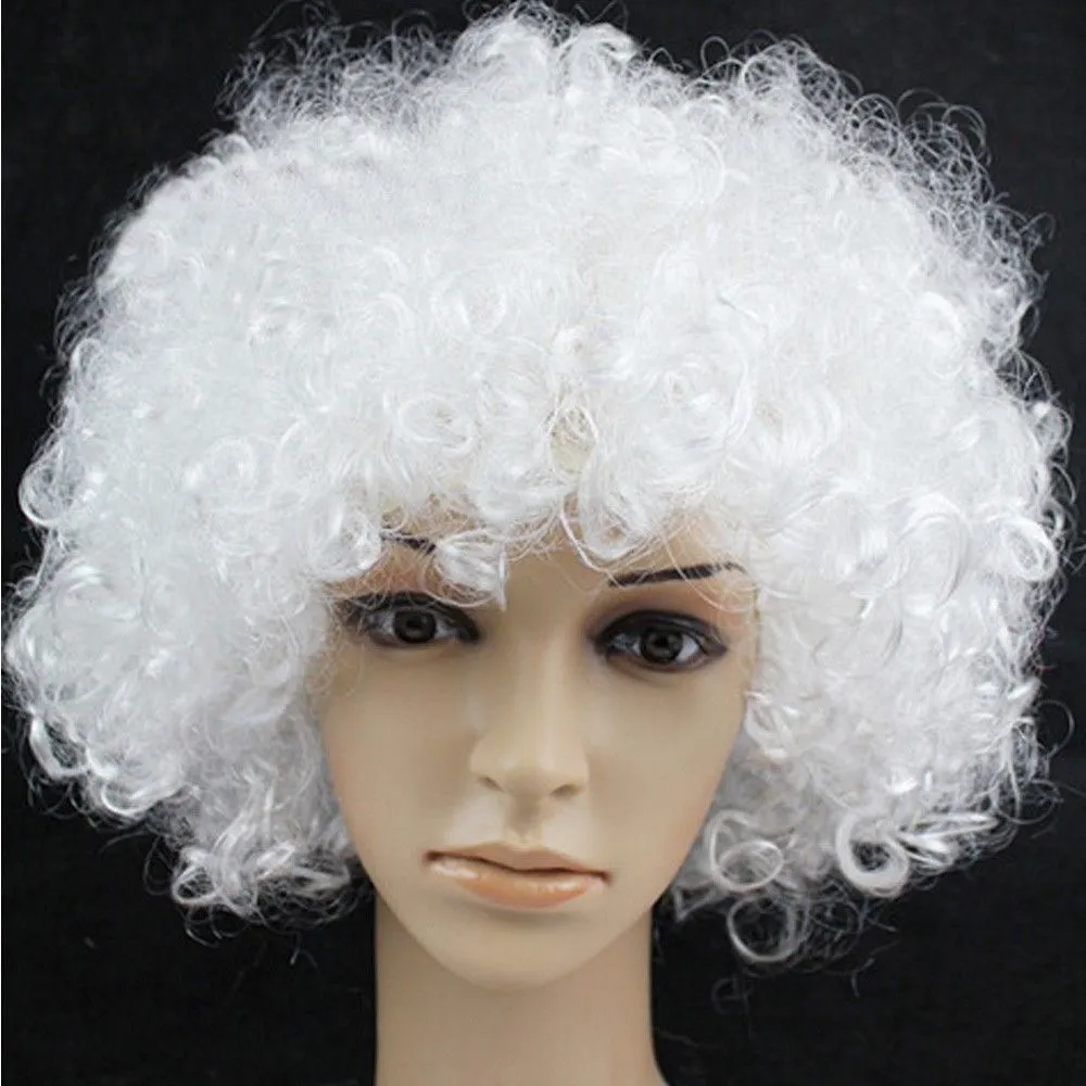 Clown - Curly Fun Wig White