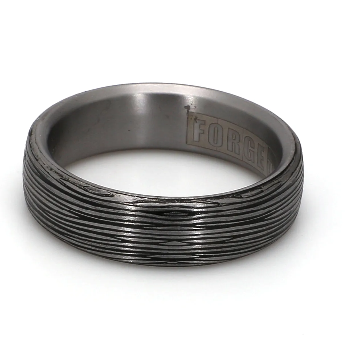 Comfort-Fit Textured Plain Metal Band