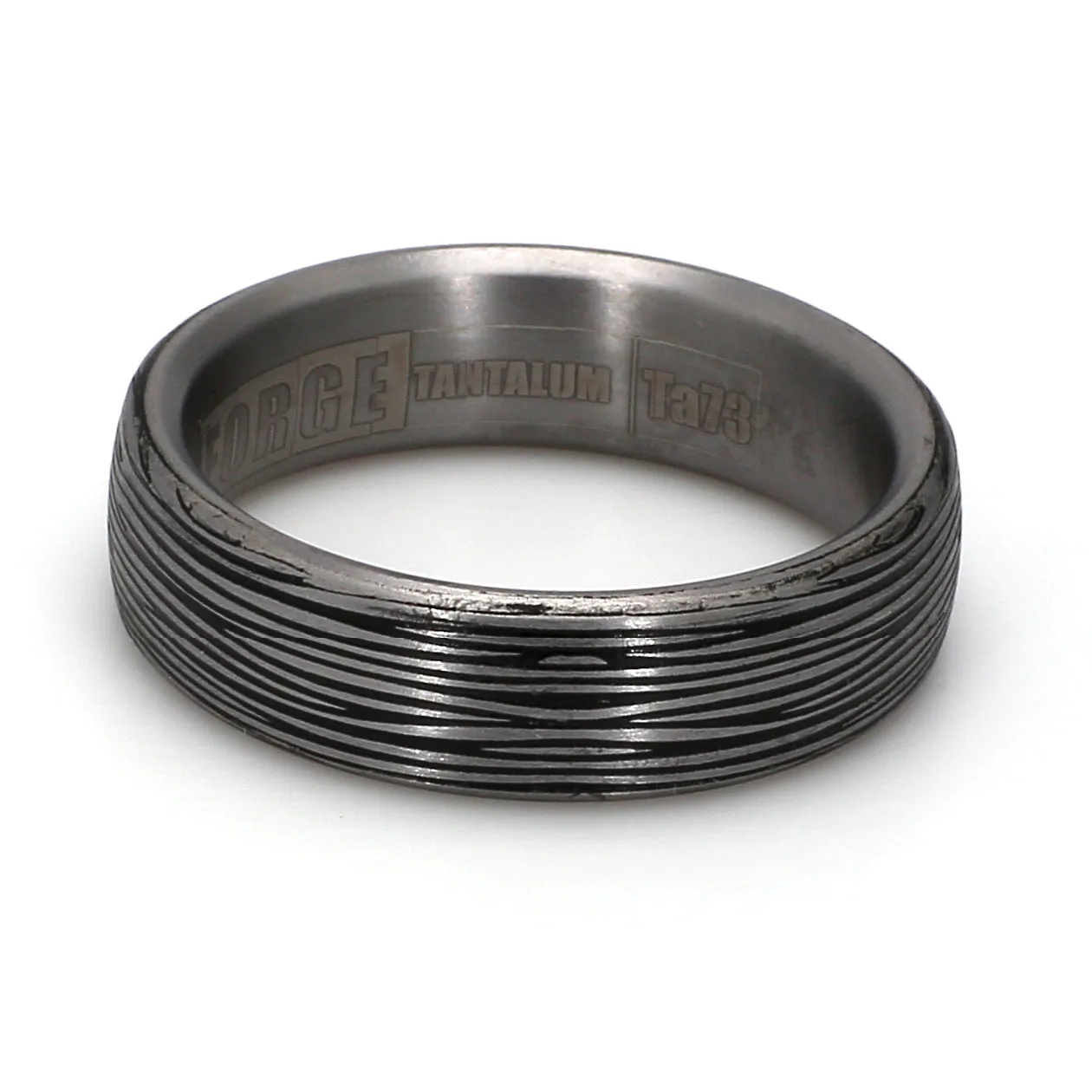 Comfort-Fit Textured Plain Metal Band