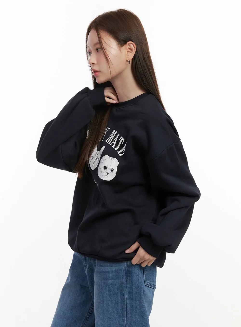 Cozy Animal Printed Sweatshirt  OD417