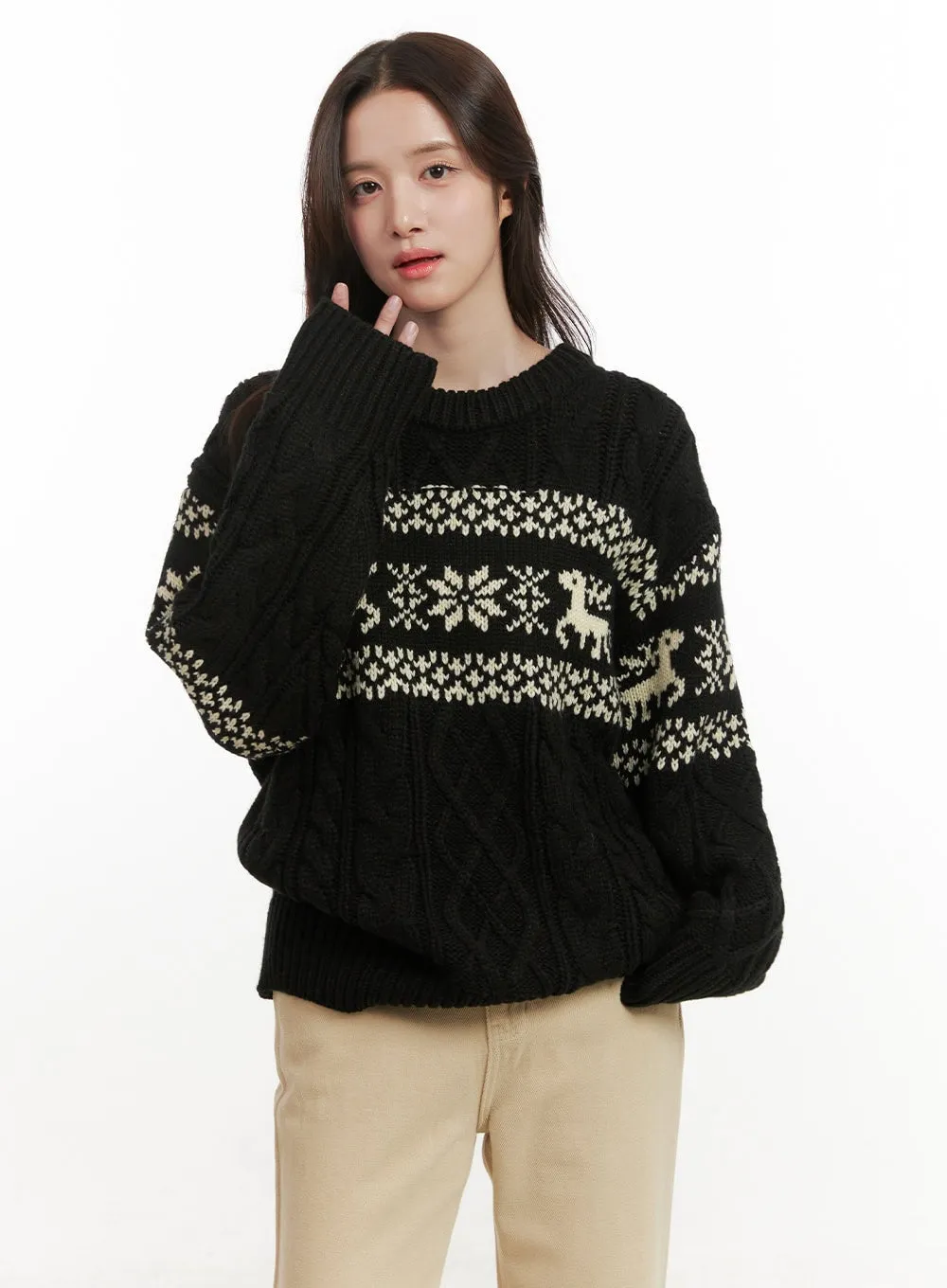 Cozy Nordic Round Neck Sweater ON429