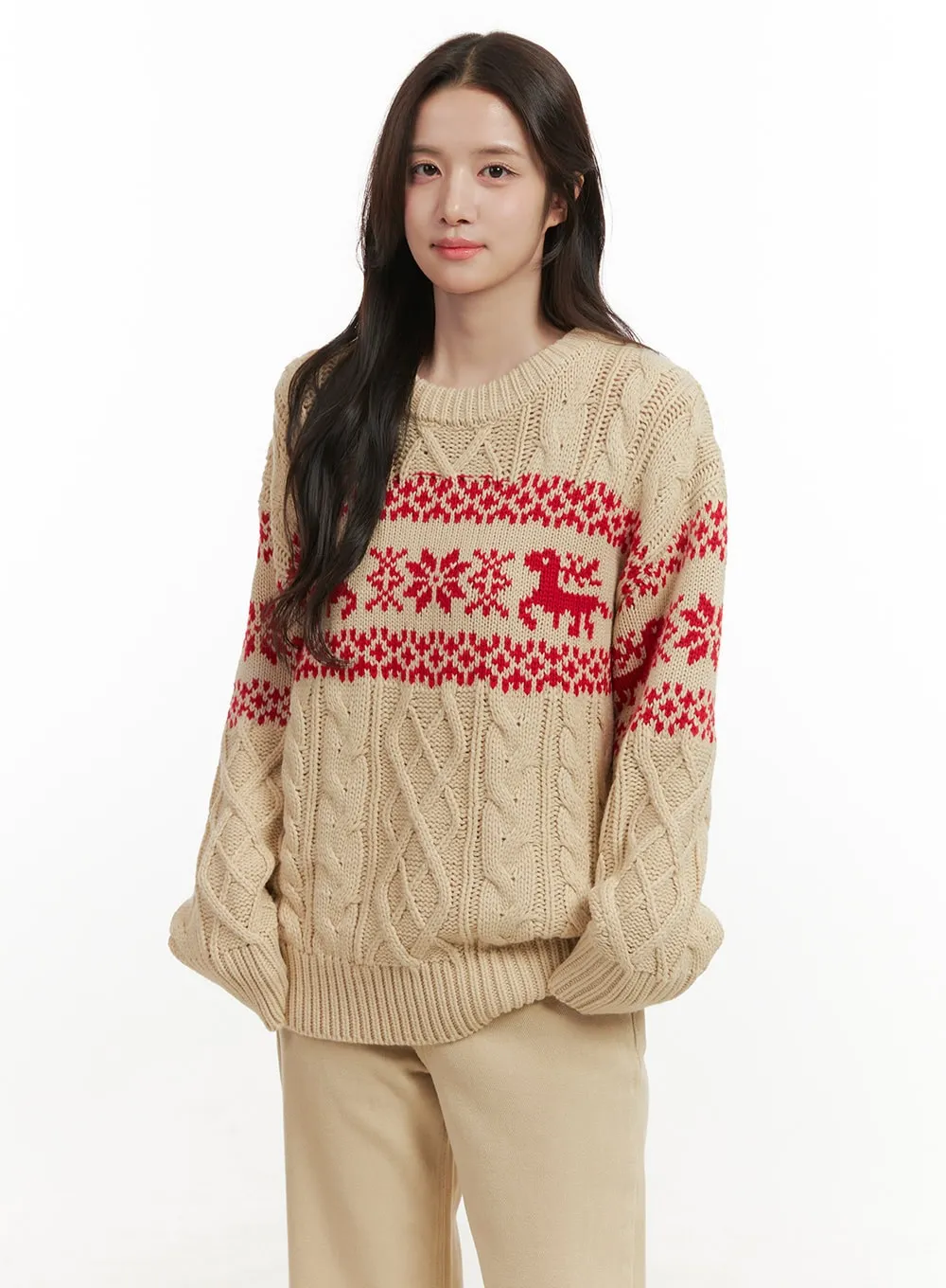 Cozy Nordic Round Neck Sweater ON429