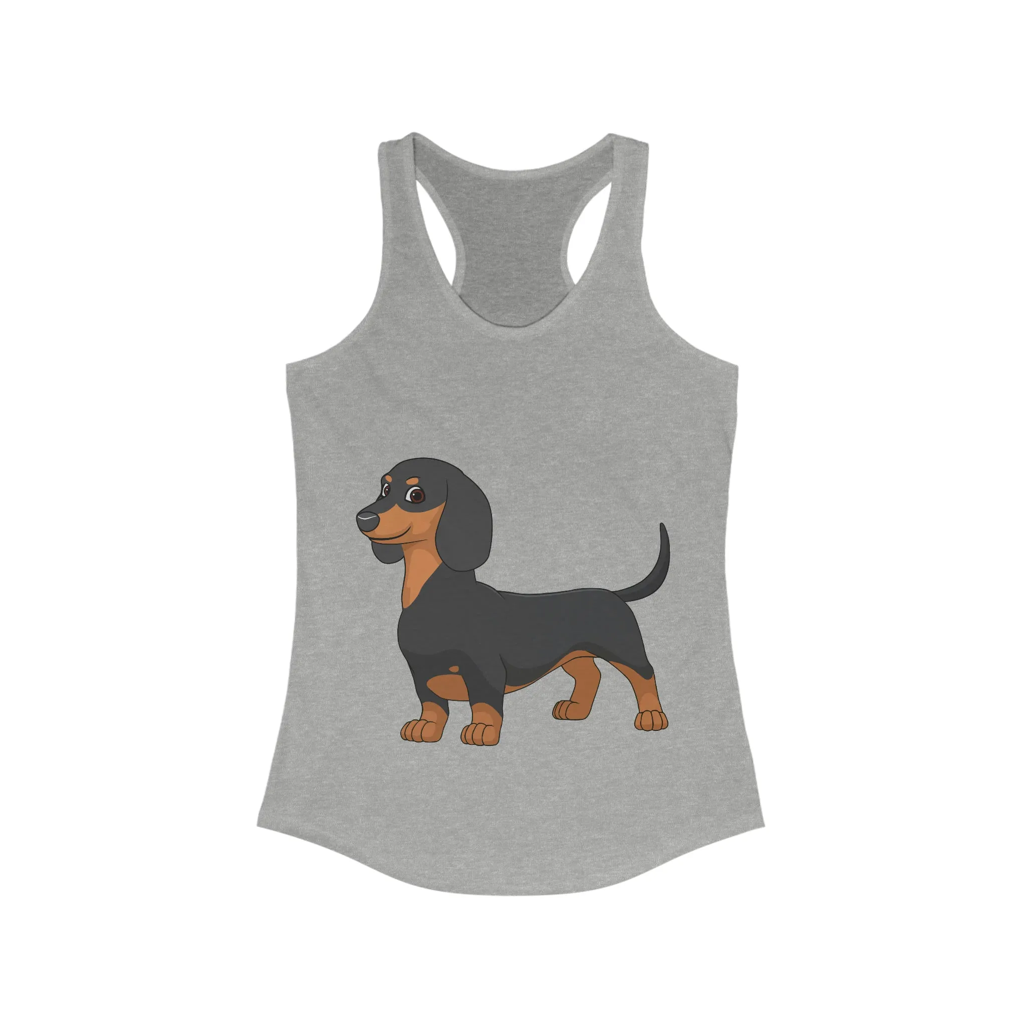 Dachshund  Women's Ideal Racerback Tank, XS - 2XL, 8 Colors, Soft Cotton/Polyester, Extra Light Fabric, FREE Shipping, Made in USA!!