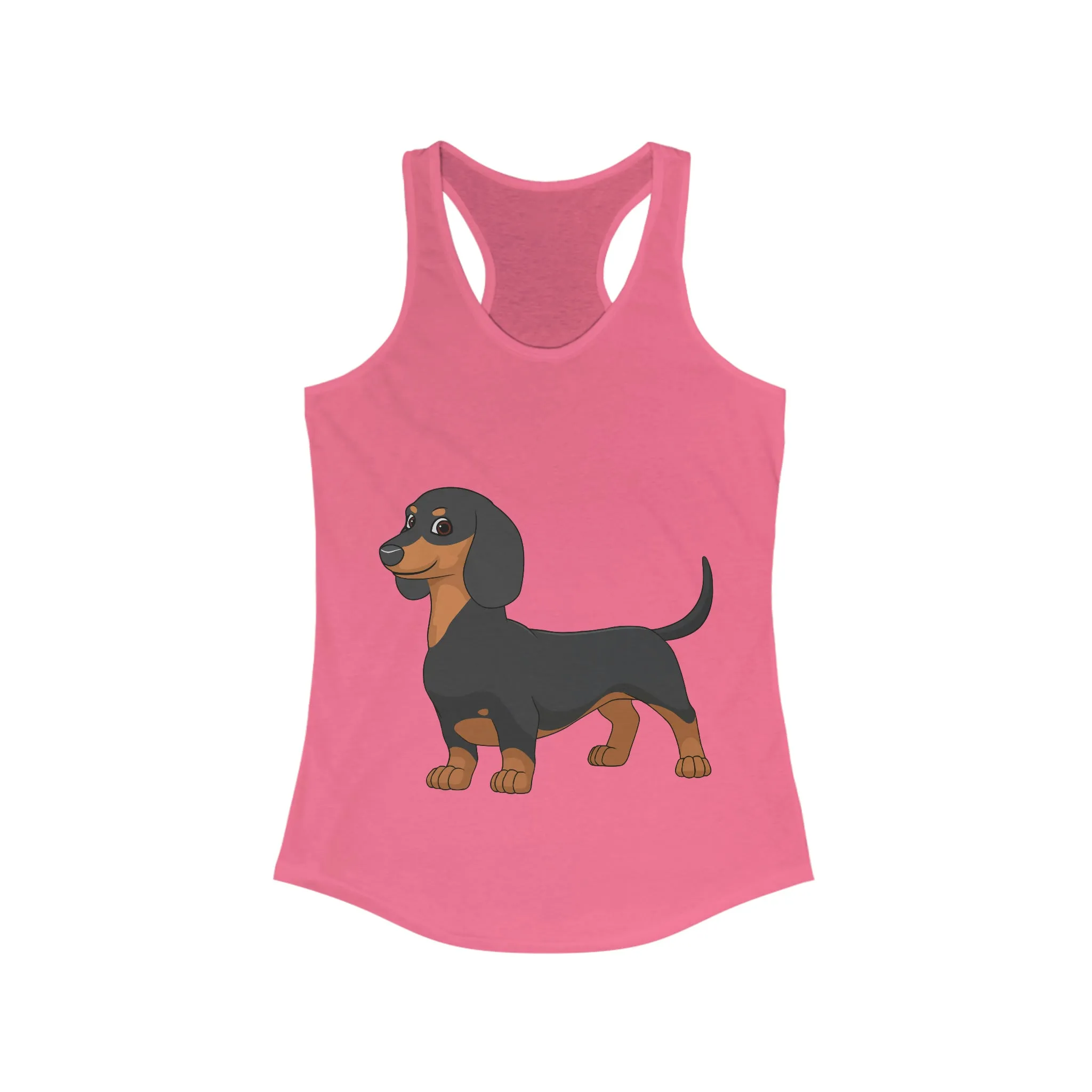 Dachshund  Women's Ideal Racerback Tank, XS - 2XL, 8 Colors, Soft Cotton/Polyester, Extra Light Fabric, FREE Shipping, Made in USA!!