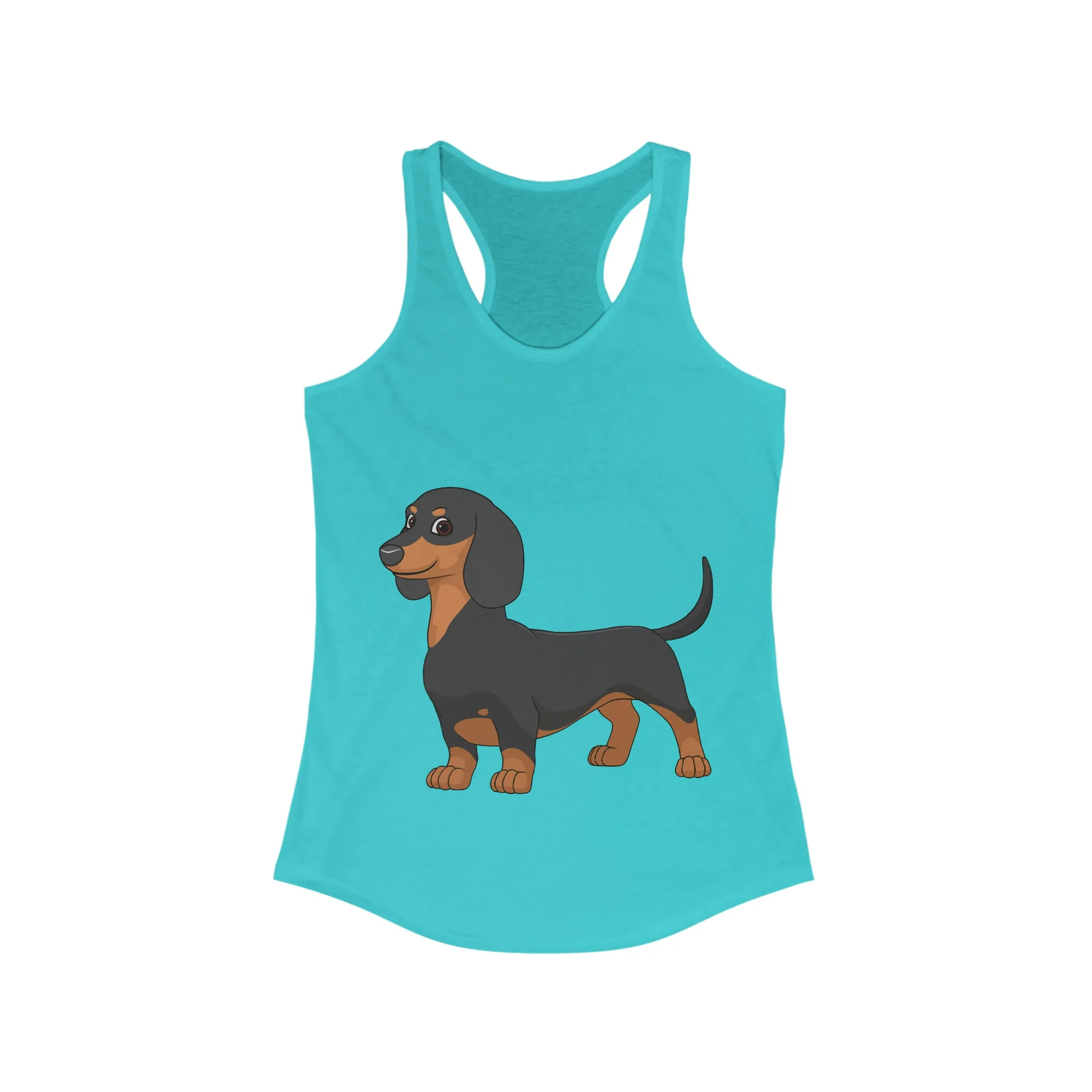 Dachshund  Women's Ideal Racerback Tank, XS - 2XL, 8 Colors, Soft Cotton/Polyester, Extra Light Fabric, FREE Shipping, Made in USA!!