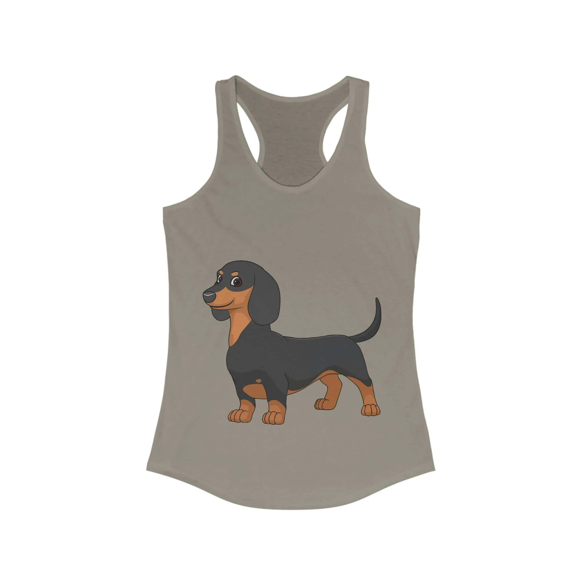 Dachshund  Women's Ideal Racerback Tank, XS - 2XL, 8 Colors, Soft Cotton/Polyester, Extra Light Fabric, FREE Shipping, Made in USA!!