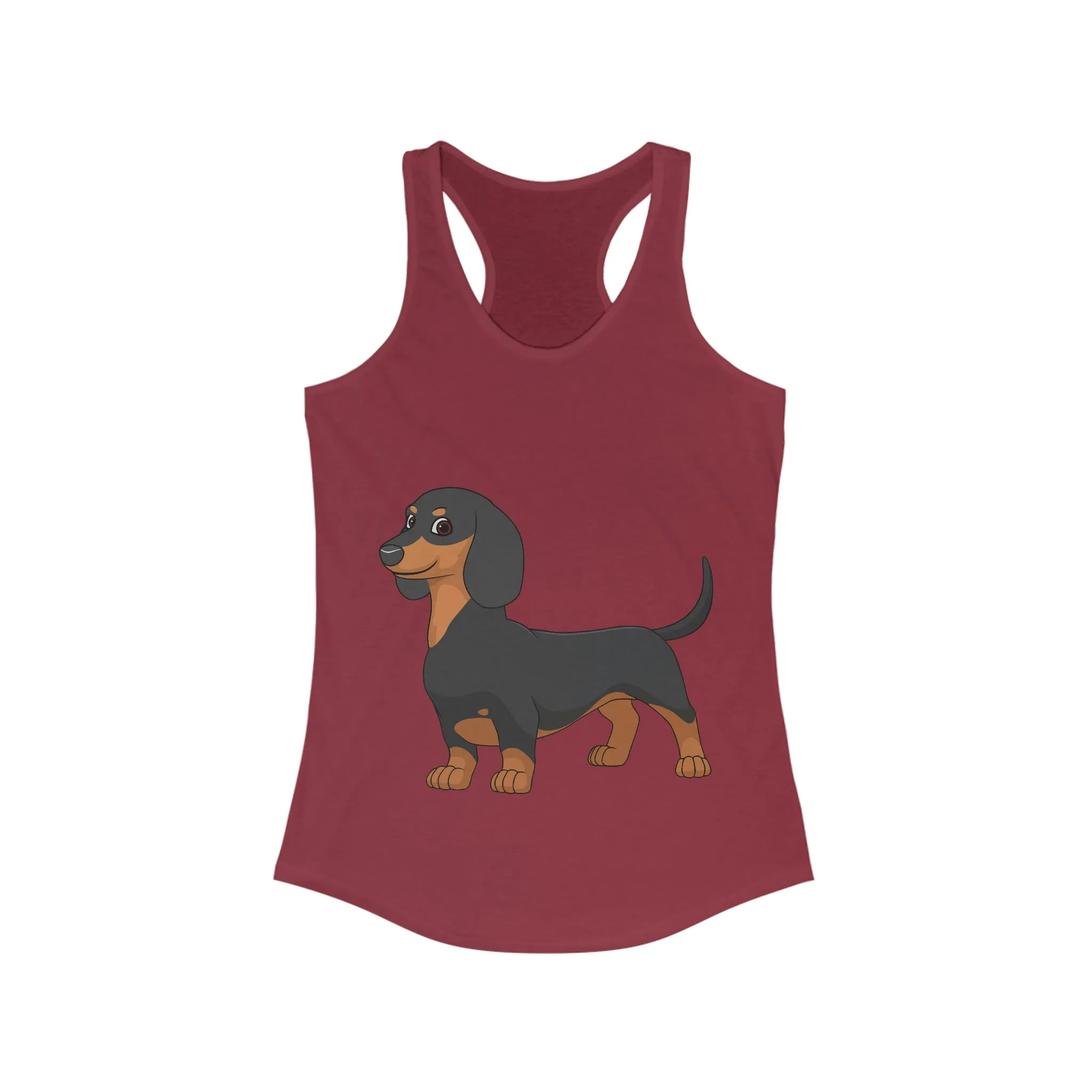 Dachshund  Women's Ideal Racerback Tank, XS - 2XL, 8 Colors, Soft Cotton/Polyester, Extra Light Fabric, FREE Shipping, Made in USA!!