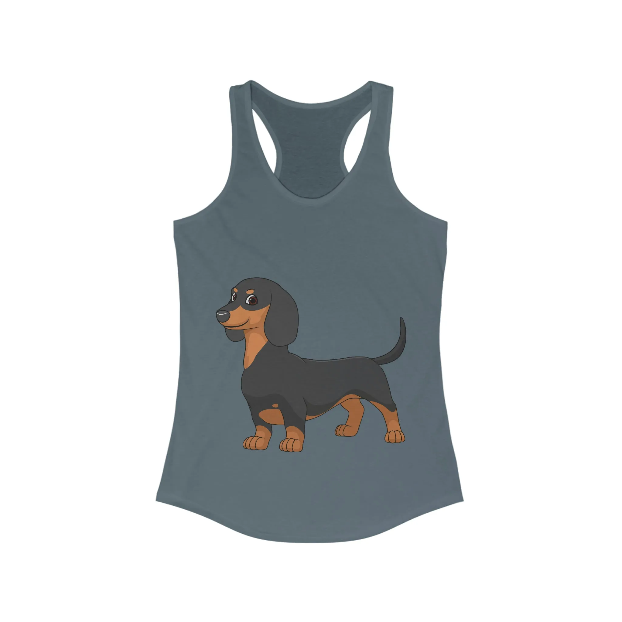Dachshund  Women's Ideal Racerback Tank, XS - 2XL, 8 Colors, Soft Cotton/Polyester, Extra Light Fabric, FREE Shipping, Made in USA!!