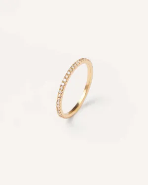 Diamonds and gold Eternity Mini Ring