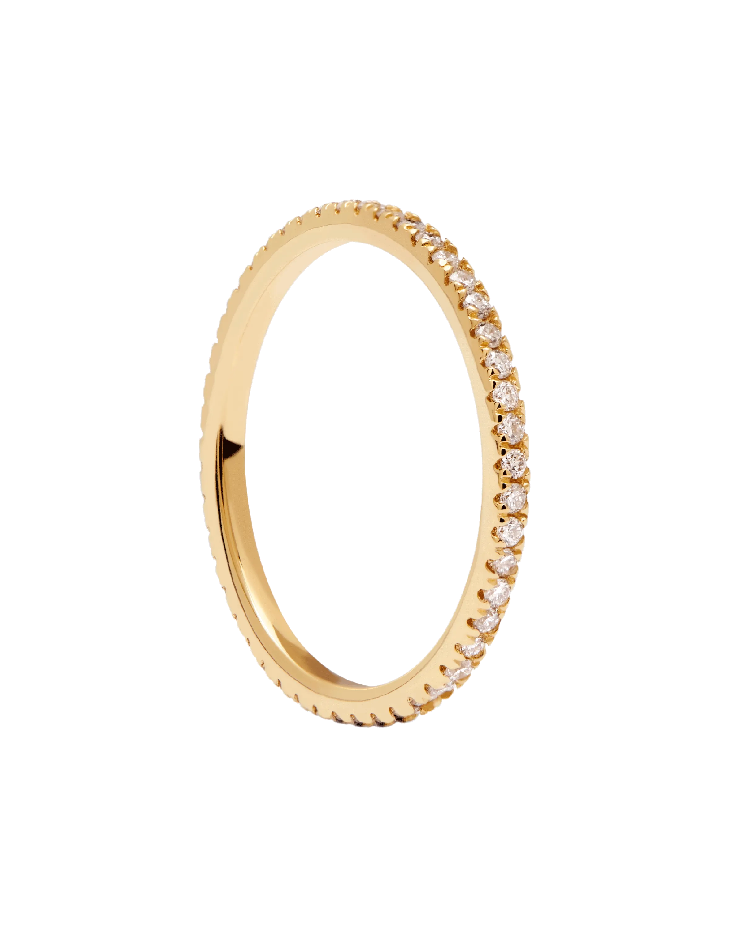 Diamonds and gold Eternity Mini Ring