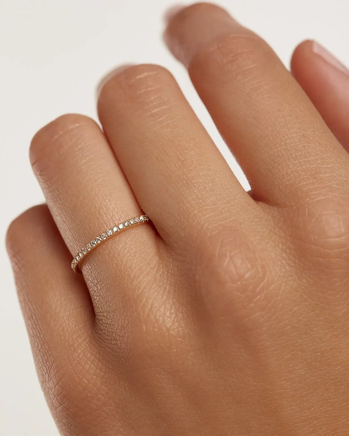 Diamonds and gold Eternity Mini Ring