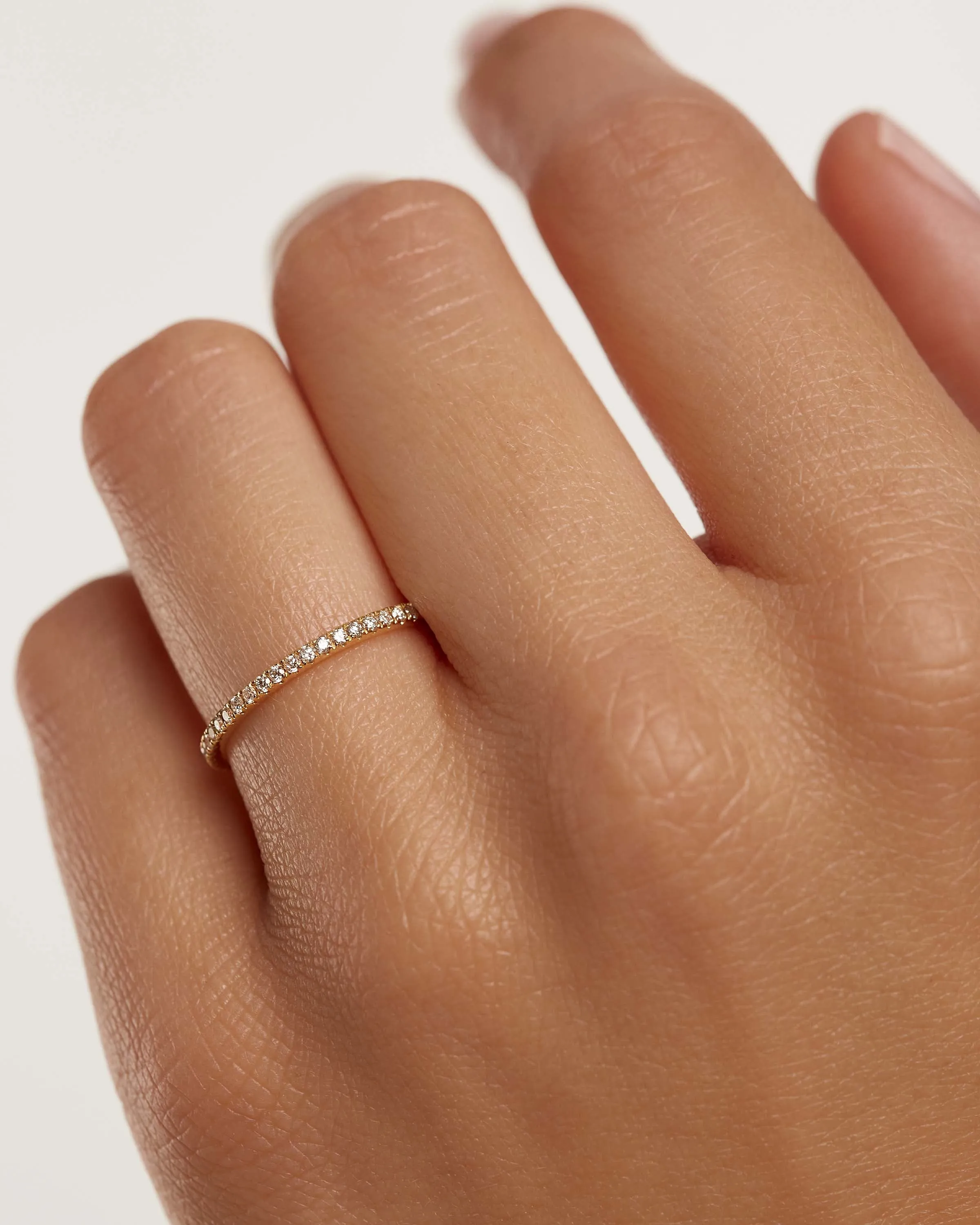 Diamonds and gold Eternity Mini Ring