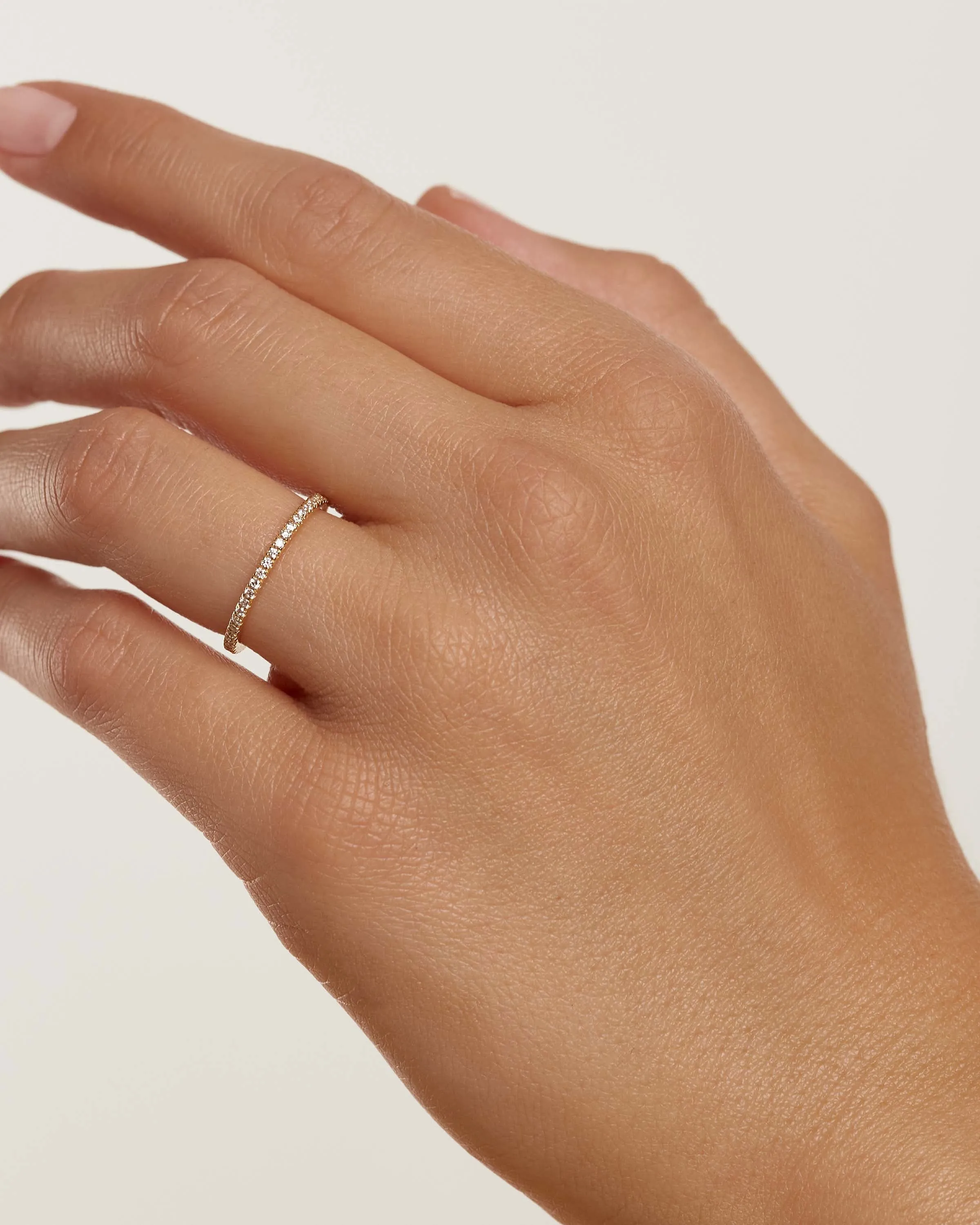 Diamonds and gold Eternity Mini Ring
