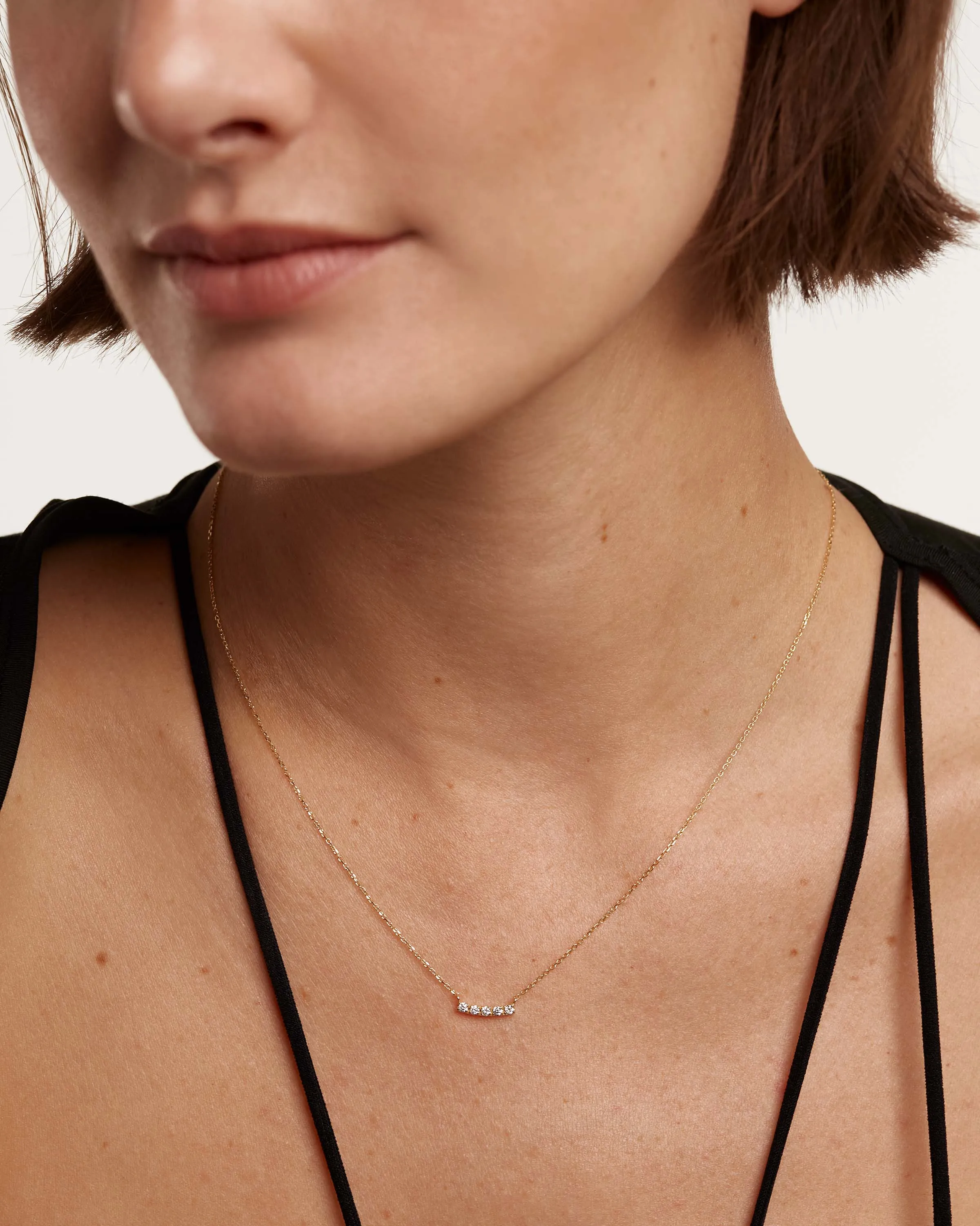 Diamonds and Gold Eternity Necklace