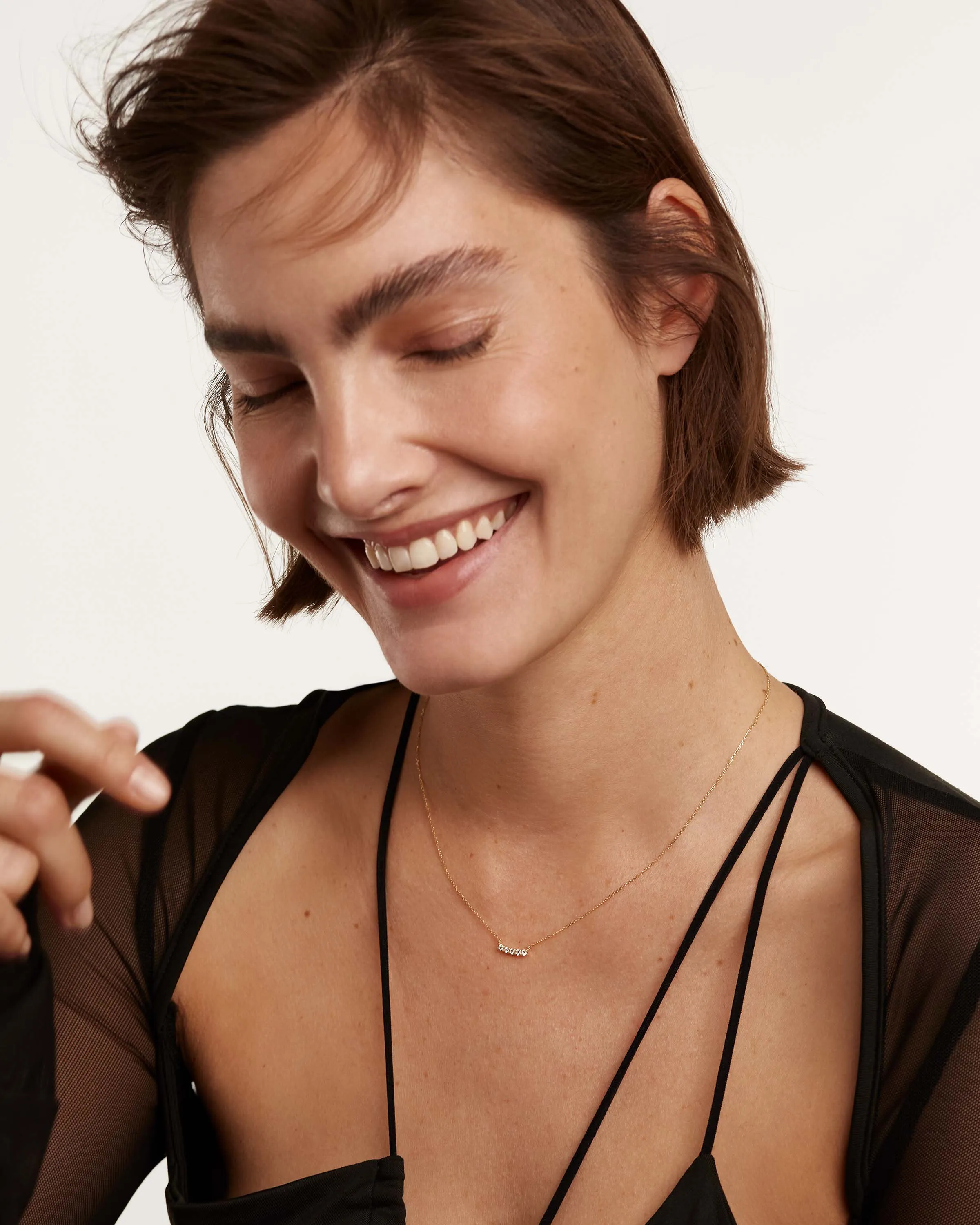 Diamonds and Gold Eternity Necklace