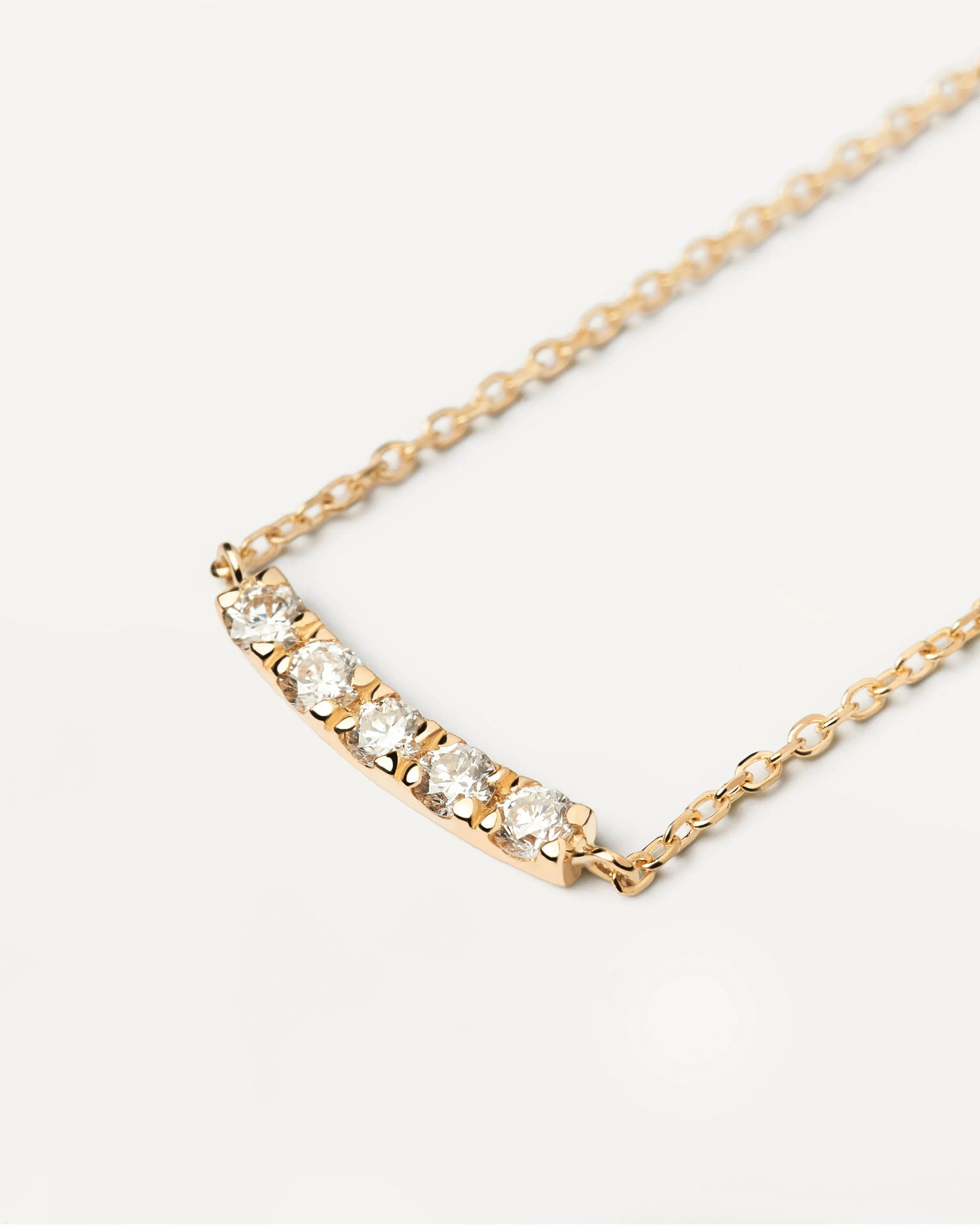Diamonds and Gold Eternity Necklace