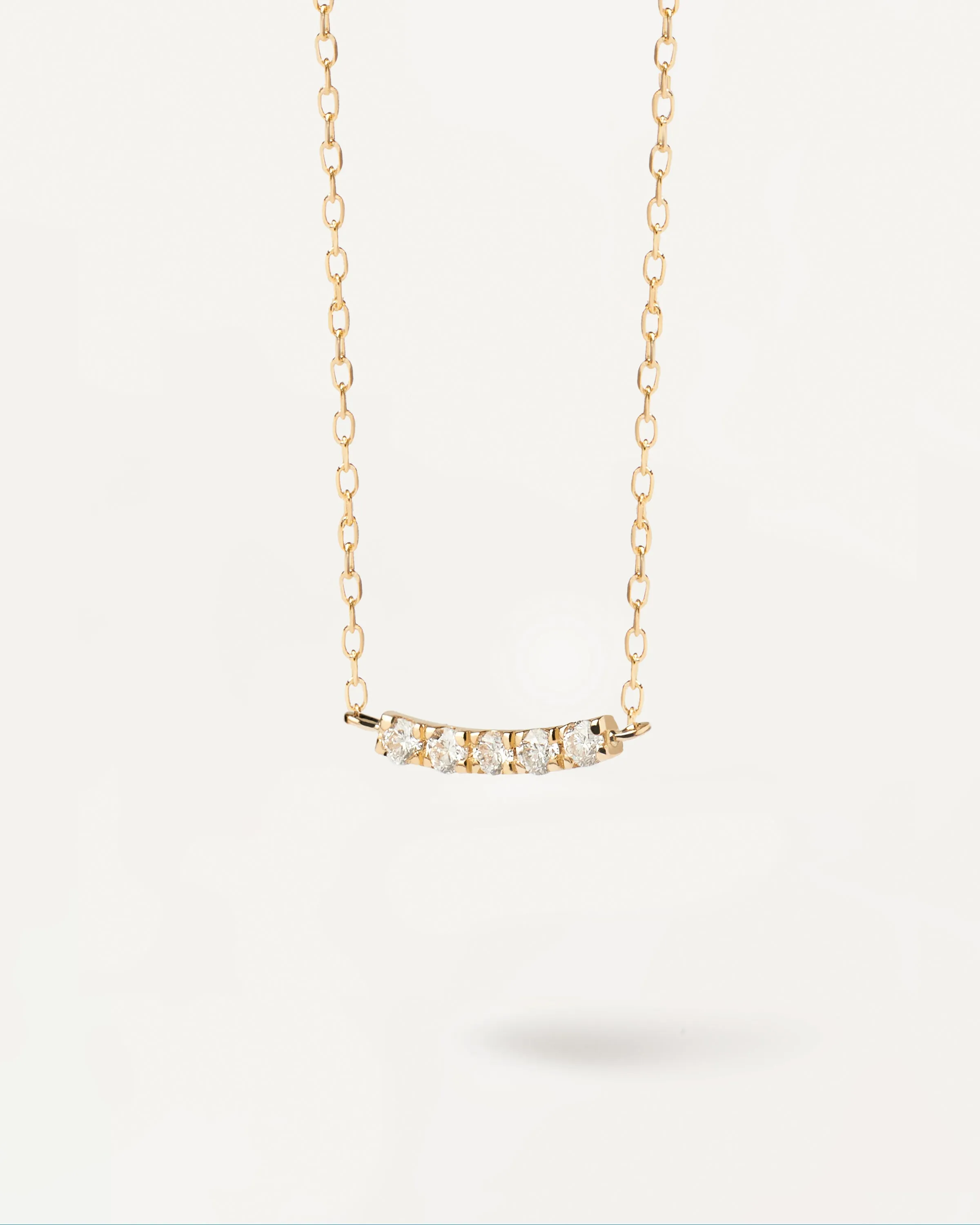 Diamonds and Gold Eternity Necklace