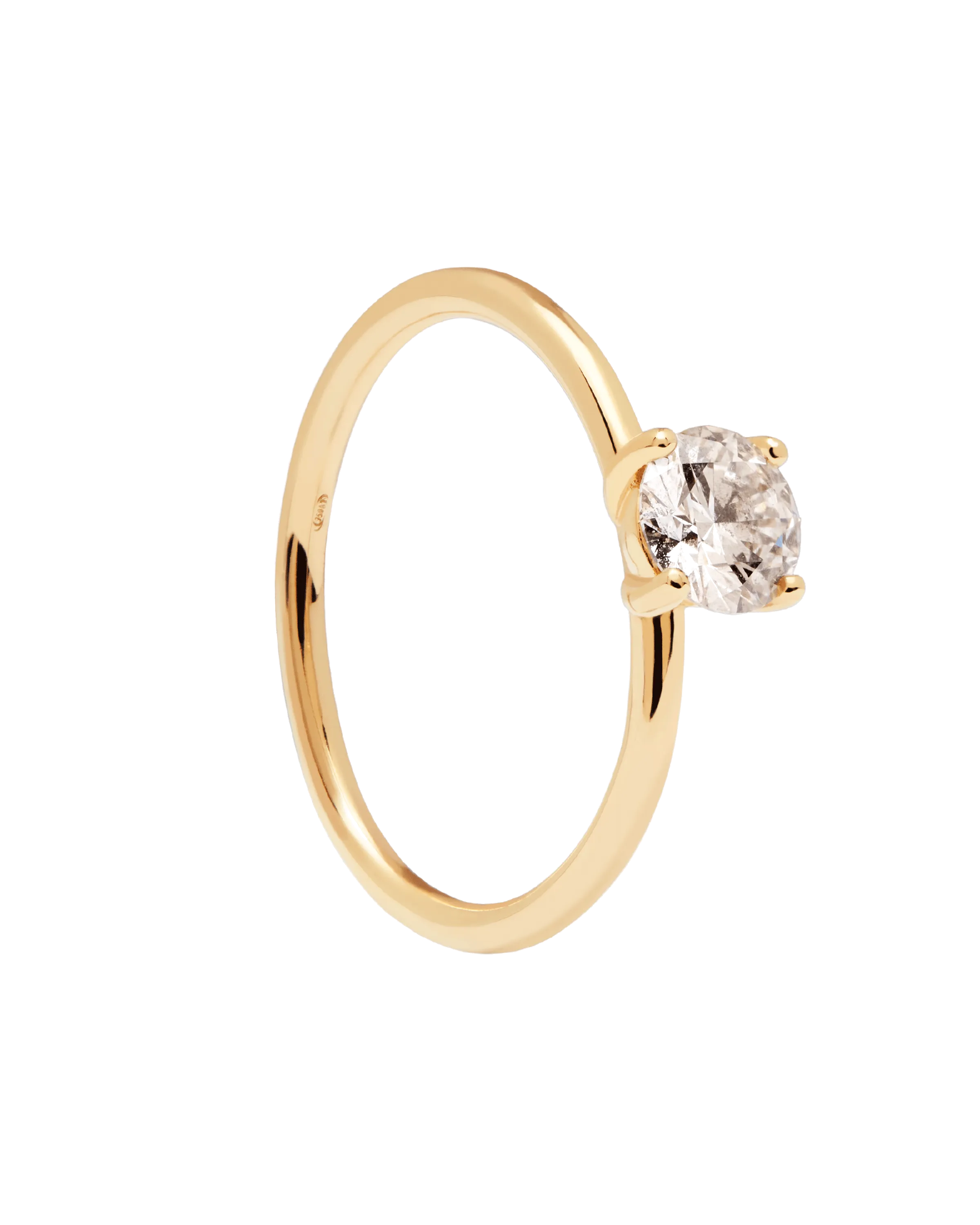 Diamonds and gold Solitaire Supreme Ring
