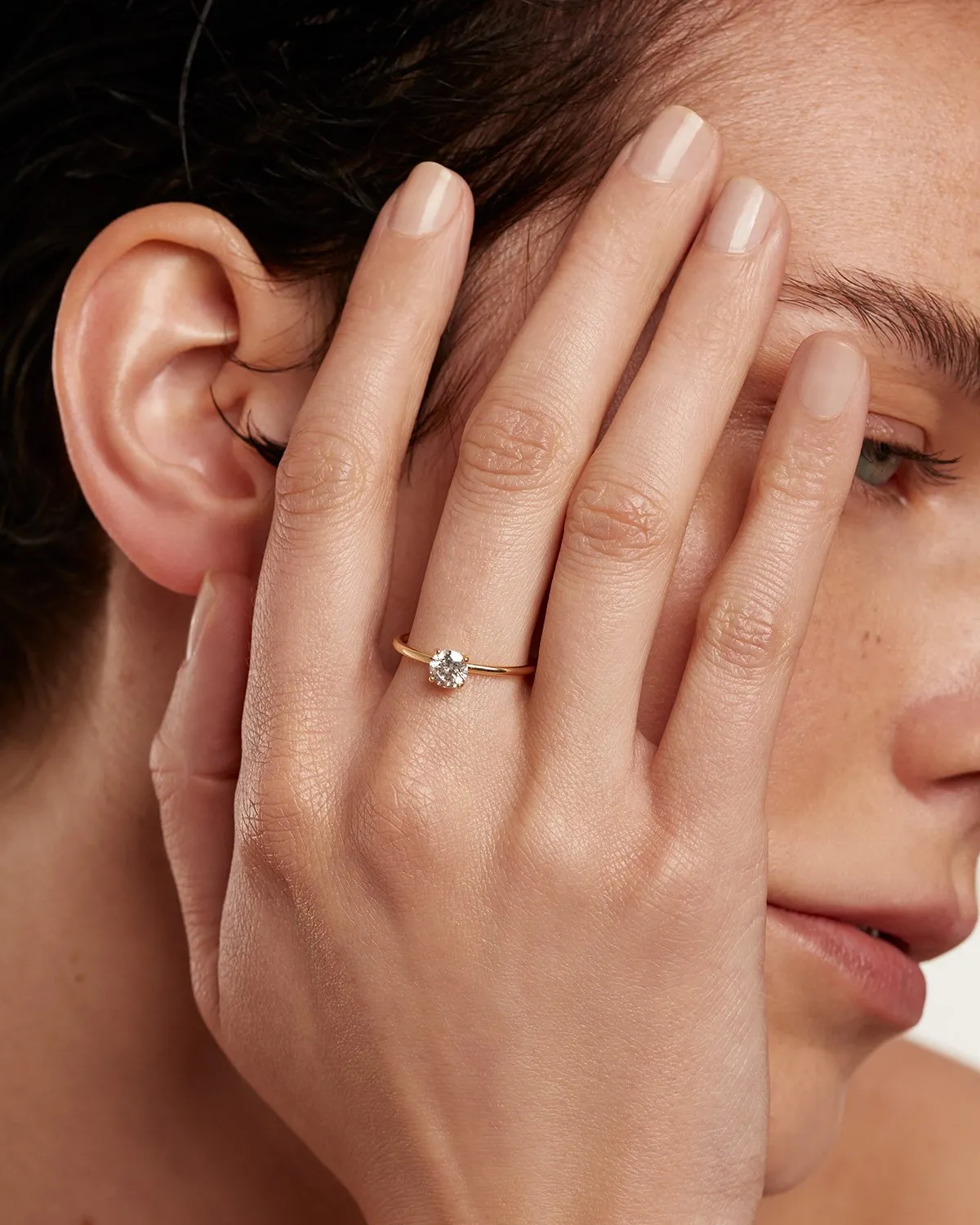 Diamonds and gold Solitaire Supreme Ring