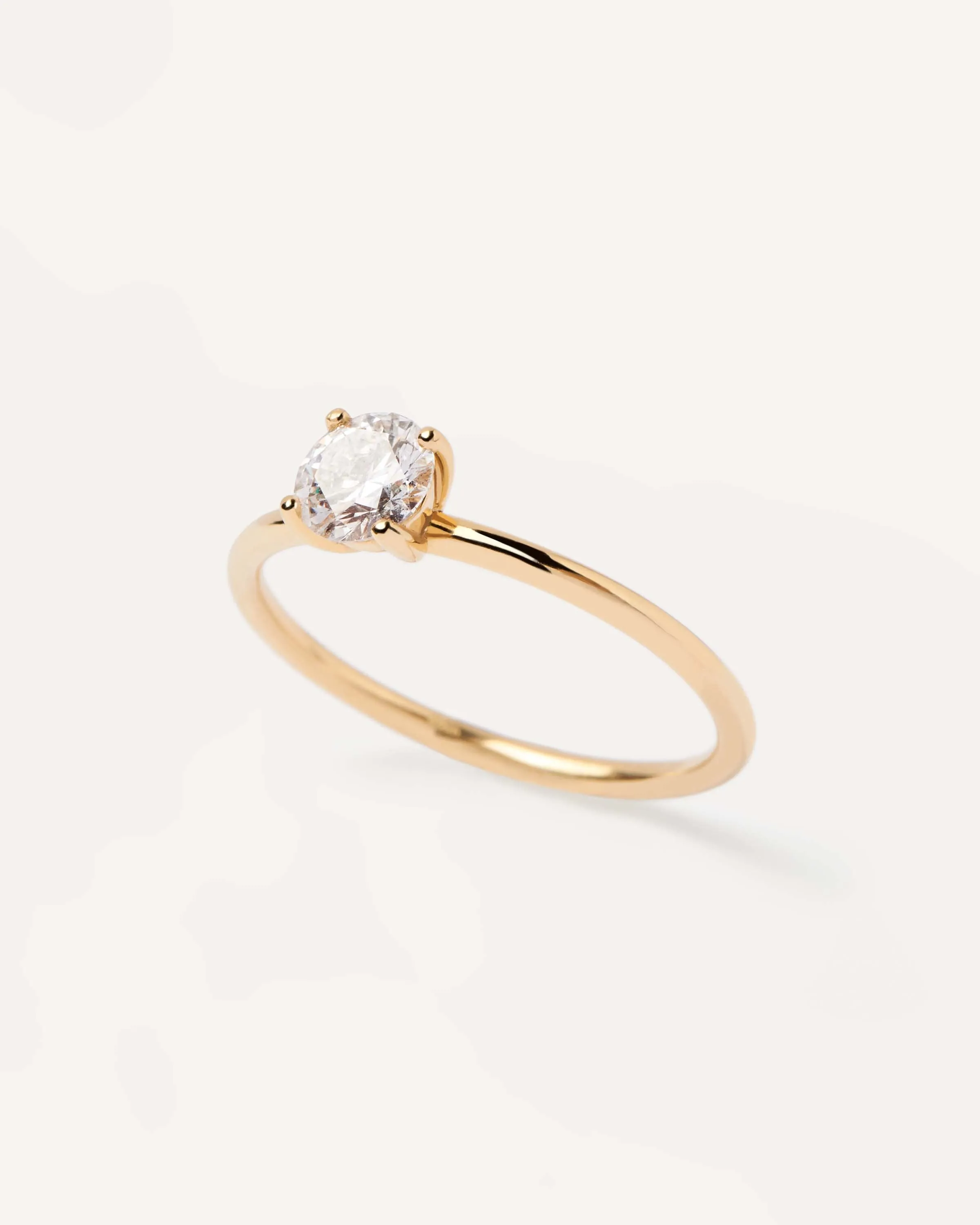 Diamonds and gold Solitaire Supreme Ring