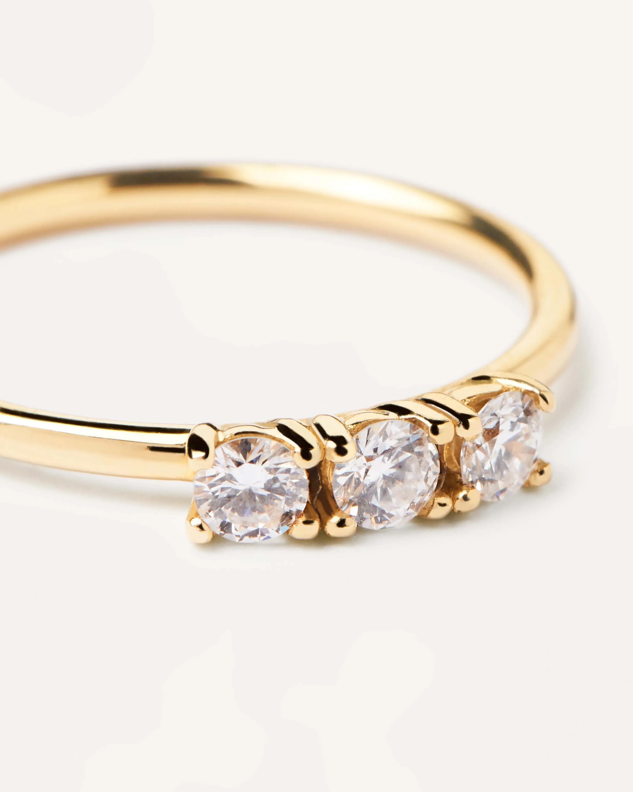 Diamonds and gold Trio Ring