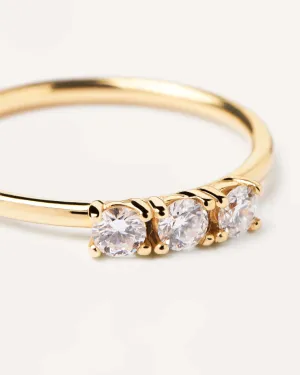 Diamonds and gold Trio Ring