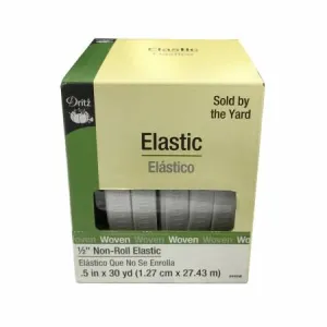 Dritz Non Roll Elastic - 1/2" White