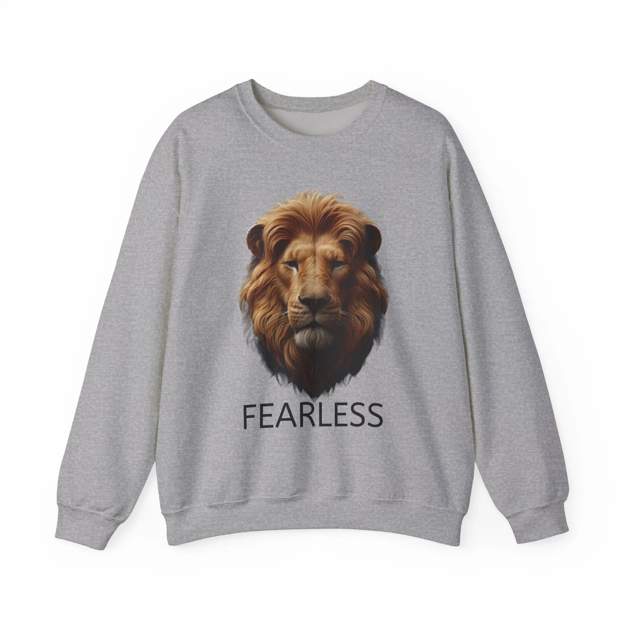 Fearless Lion Unisex Crewneck Sweatshirt - Motivational Apparel