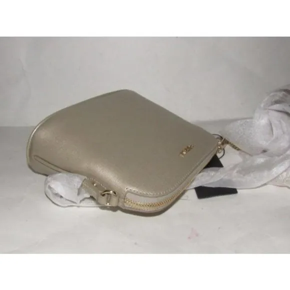FURLA 'Miky' Pale Gold Leather Cross Body Bag
