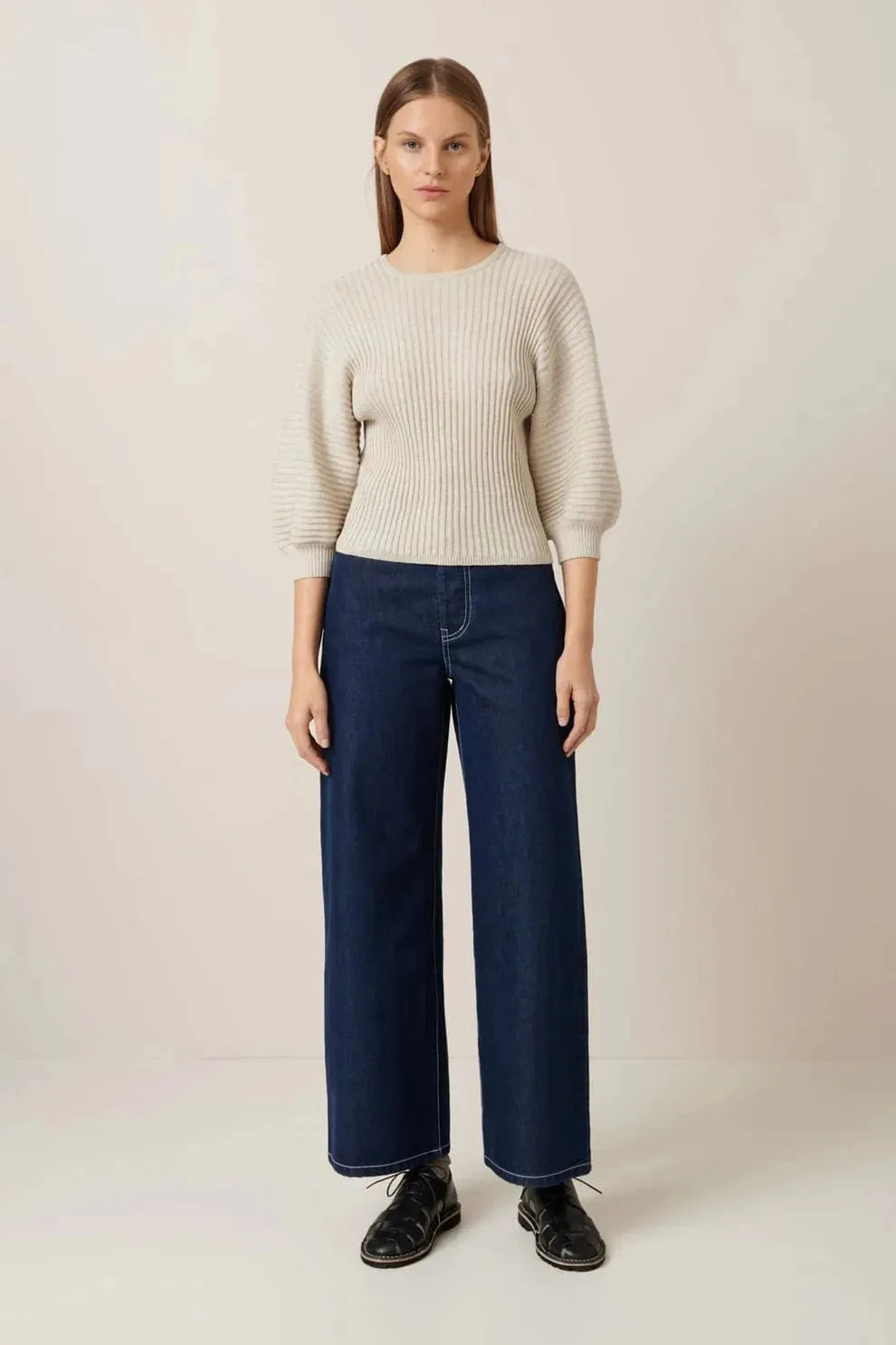 Kowtow Quinn Top Oat Melange