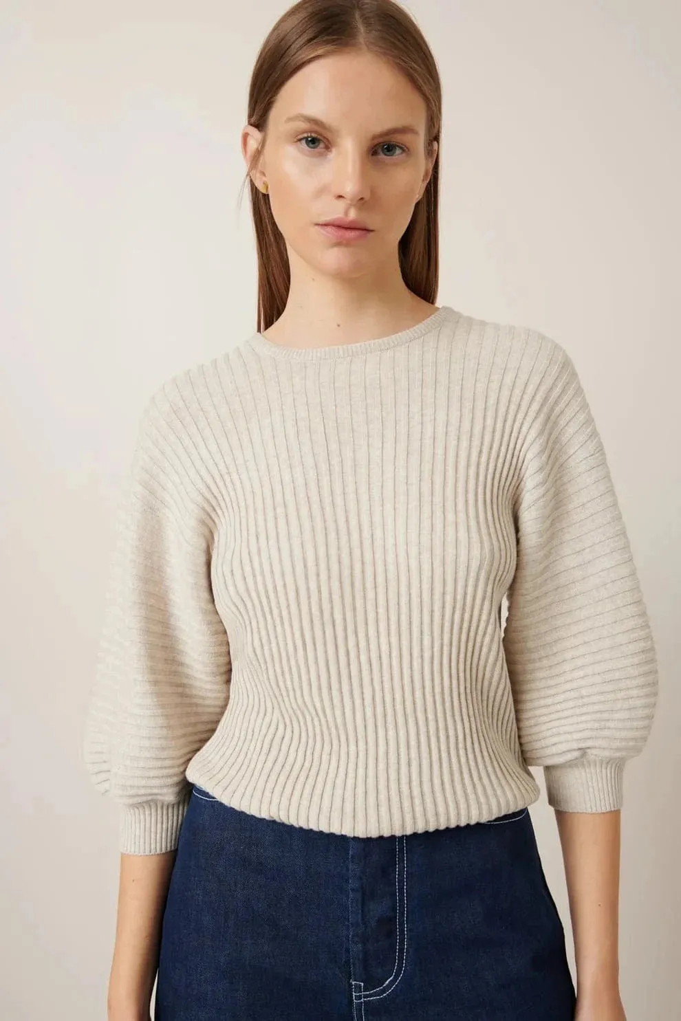 Kowtow Quinn Top Oat Melange