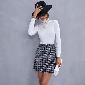 Long Sleeve Slim Fit Skirt