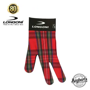 Longoni Left Hand Billiard Glove - Red/Black Checkered