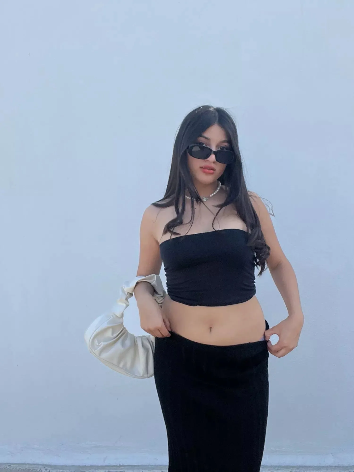 Low waisted knit summer skirt