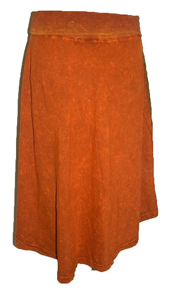R 403 SKT Bohemian Gypsy Embroidery Patch Razor Cut Skirt