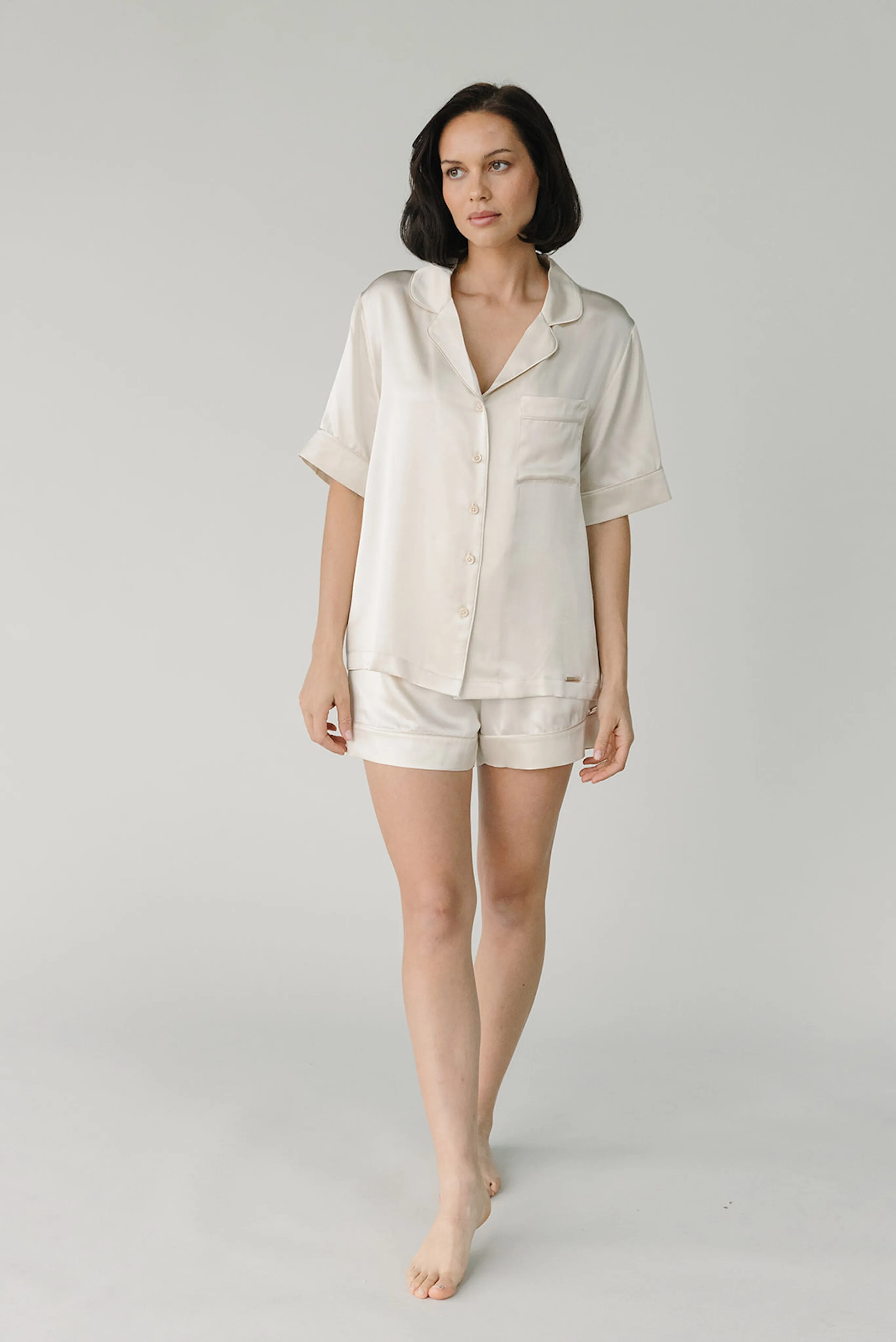 Serenity Silk Classic Short Sleeve Pajama Top