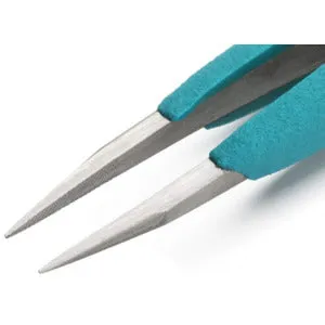 TWEEZER,FINE STRT,4.75",SERR,ERGO -Qty5