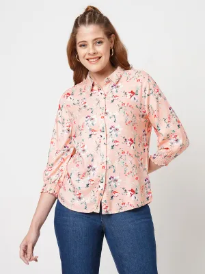 Women Slim Fit Floral Print Printed Shirt