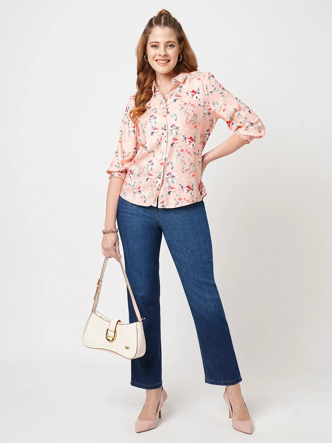 Women Slim Fit Floral Print Printed Shirt