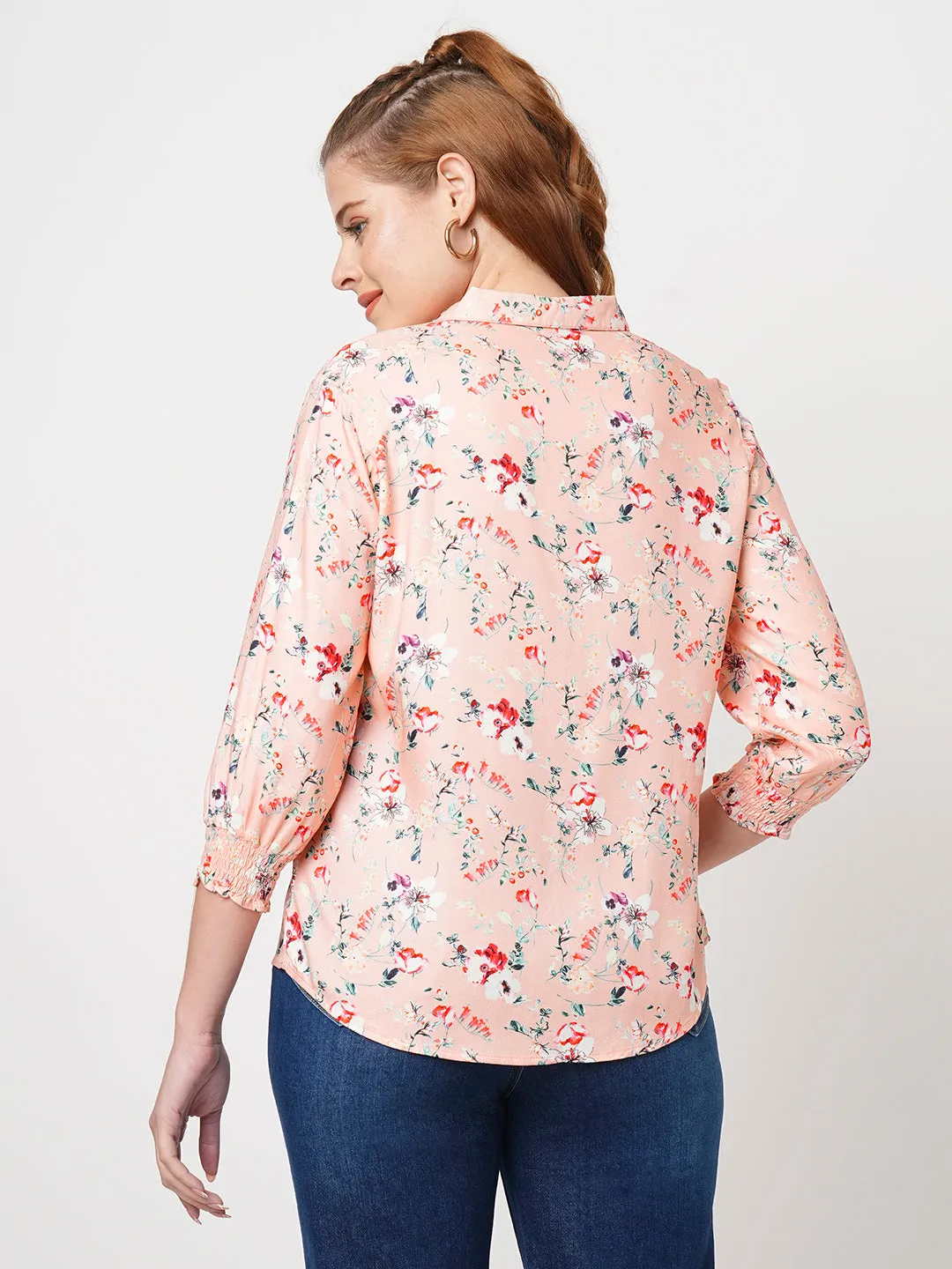 Women Slim Fit Floral Print Printed Shirt