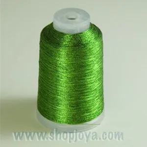 YLI Fine Metallic in Green, 500yd Spool